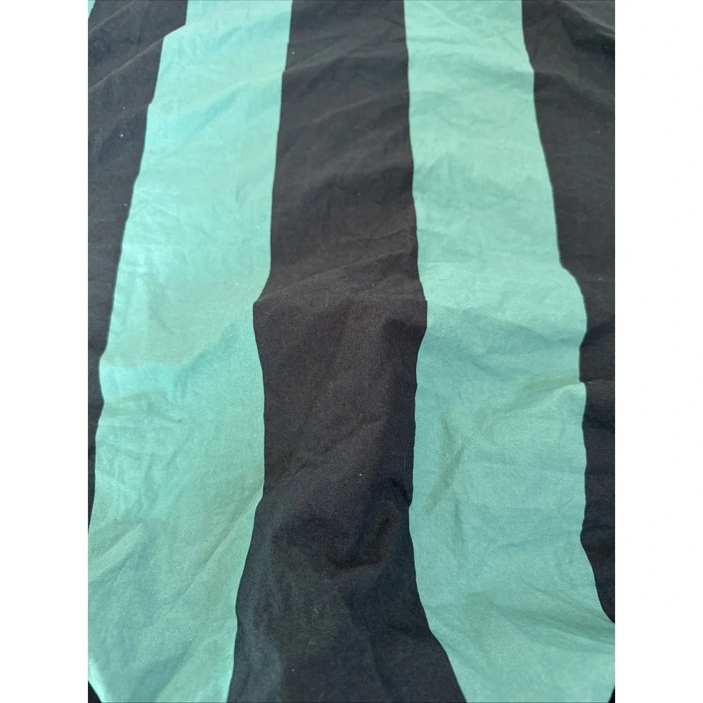 Pottery Barn Teen Wide Stripe Fitted Sheet Full/Double Navy Blue Cotton Bedding